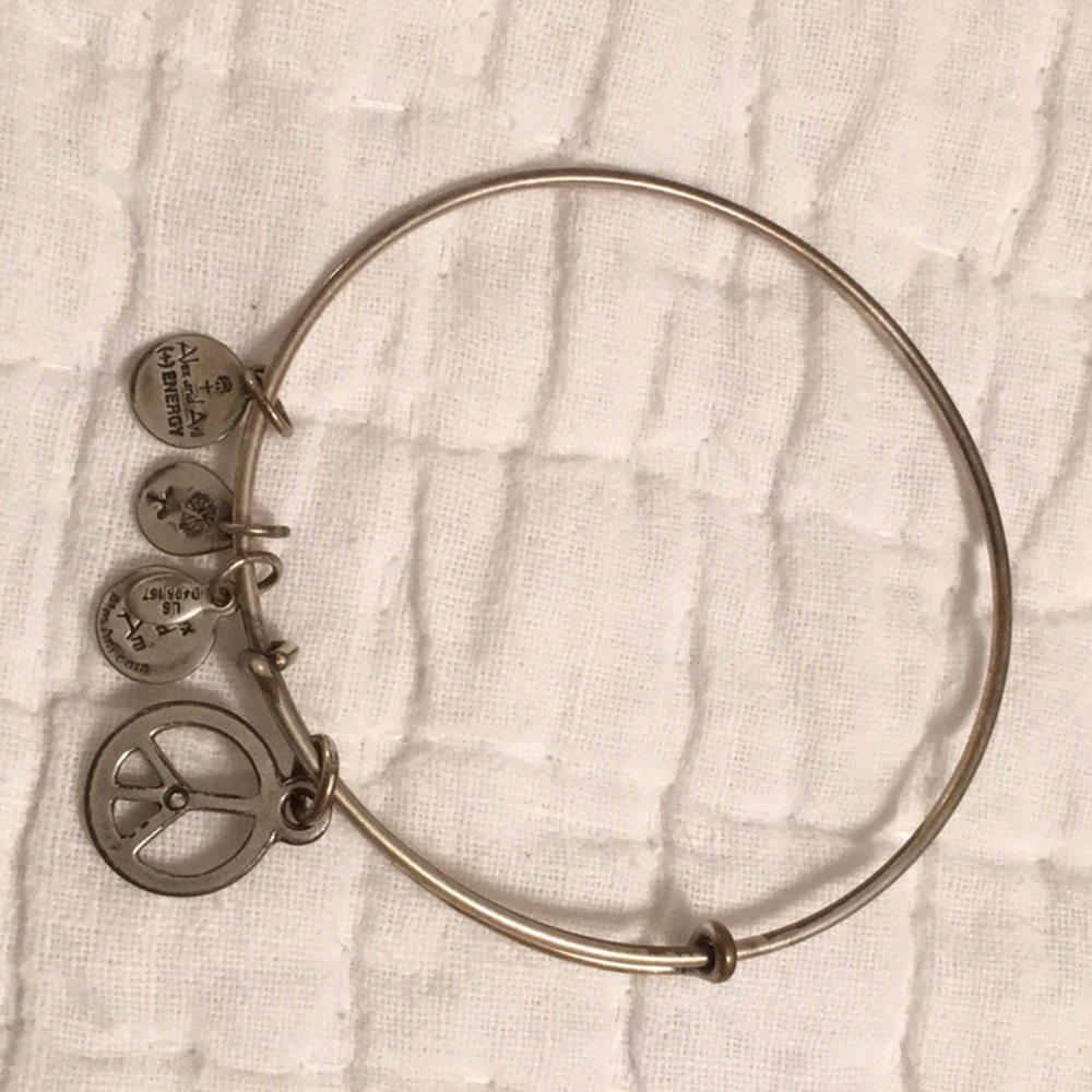 Alex and Ani Peace Sign Bracelet
